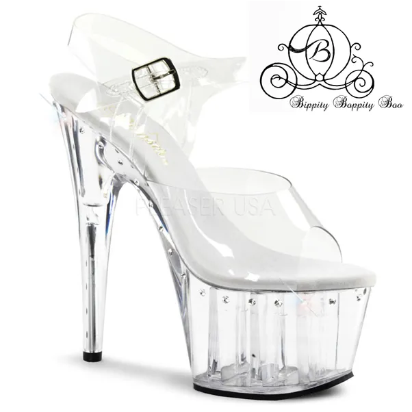 Adore-708LS Clear, 7" Heels