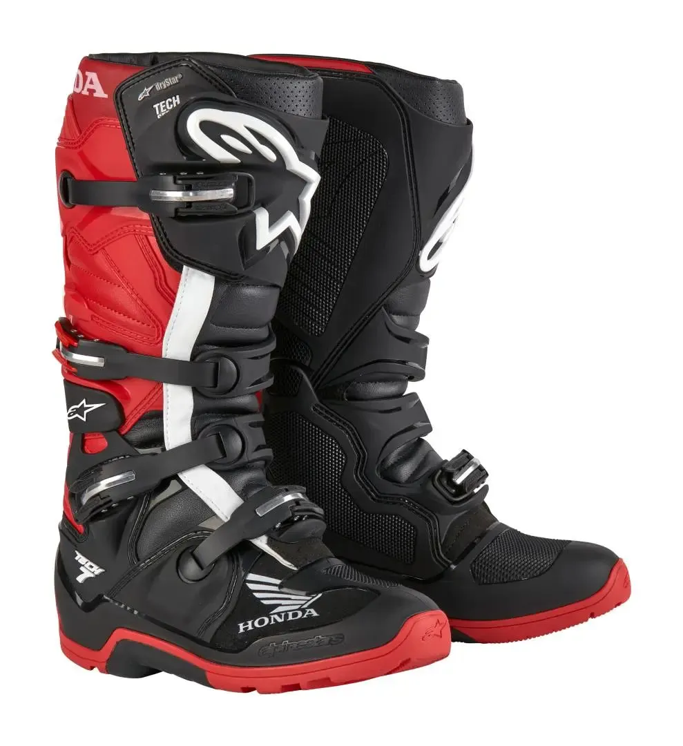 Alpinestars Honda Tech 7 Enduro Drystar Adventure Boots Black / Bright Red