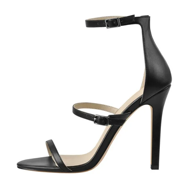 Ankle Strap Open Toe Thin High Heels Sandals