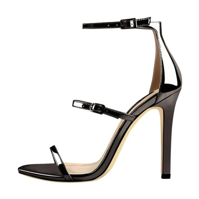 Ankle Strap Open Toe Thin High Heels Sandals