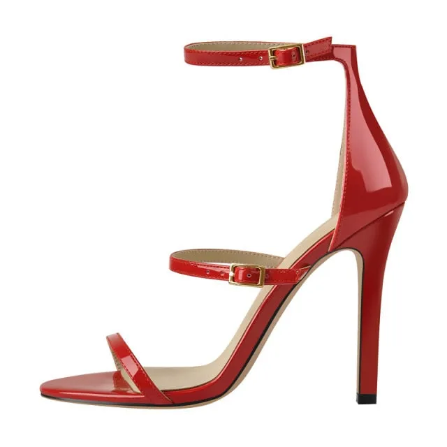 Ankle Strap Open Toe Thin High Heels Sandals