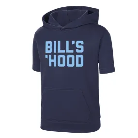 Bill's Hood Short Sleeve Youth Hoodie - Navy