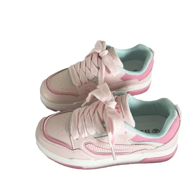 binfenxie  -  Pink Yellow Casual Sneakers for Women Spring Autumn Fashion Platform Shoes Ladies Korean New Designer Ladies Board Shoes Female