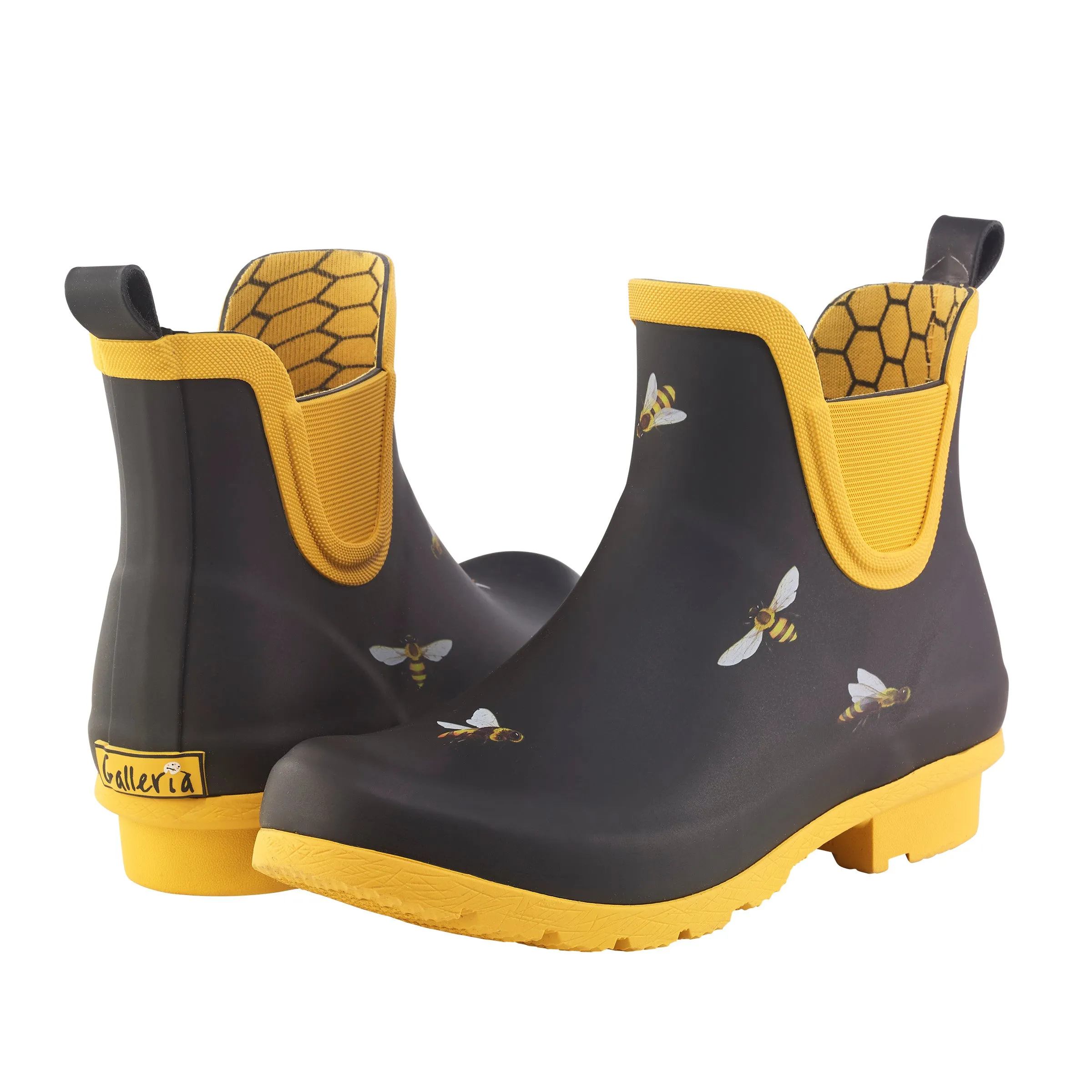 Black Bees Chelsea Rain Boot