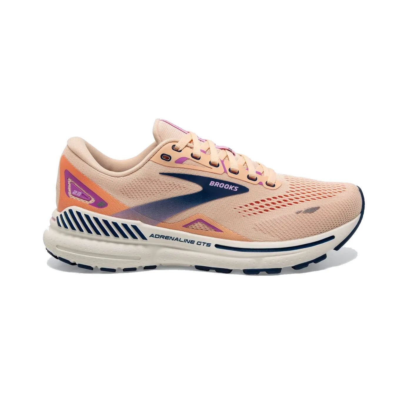 BROOKS ADRENALINE GTS 23 APRICOT/ESTATE BLUE/ORCHID - WOMENS