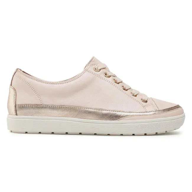 Caprice Cream Perlato leather lace up Trainer Only size 3.5  left