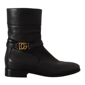 Dolce & Gabbana Elegant Leather Biker Boots