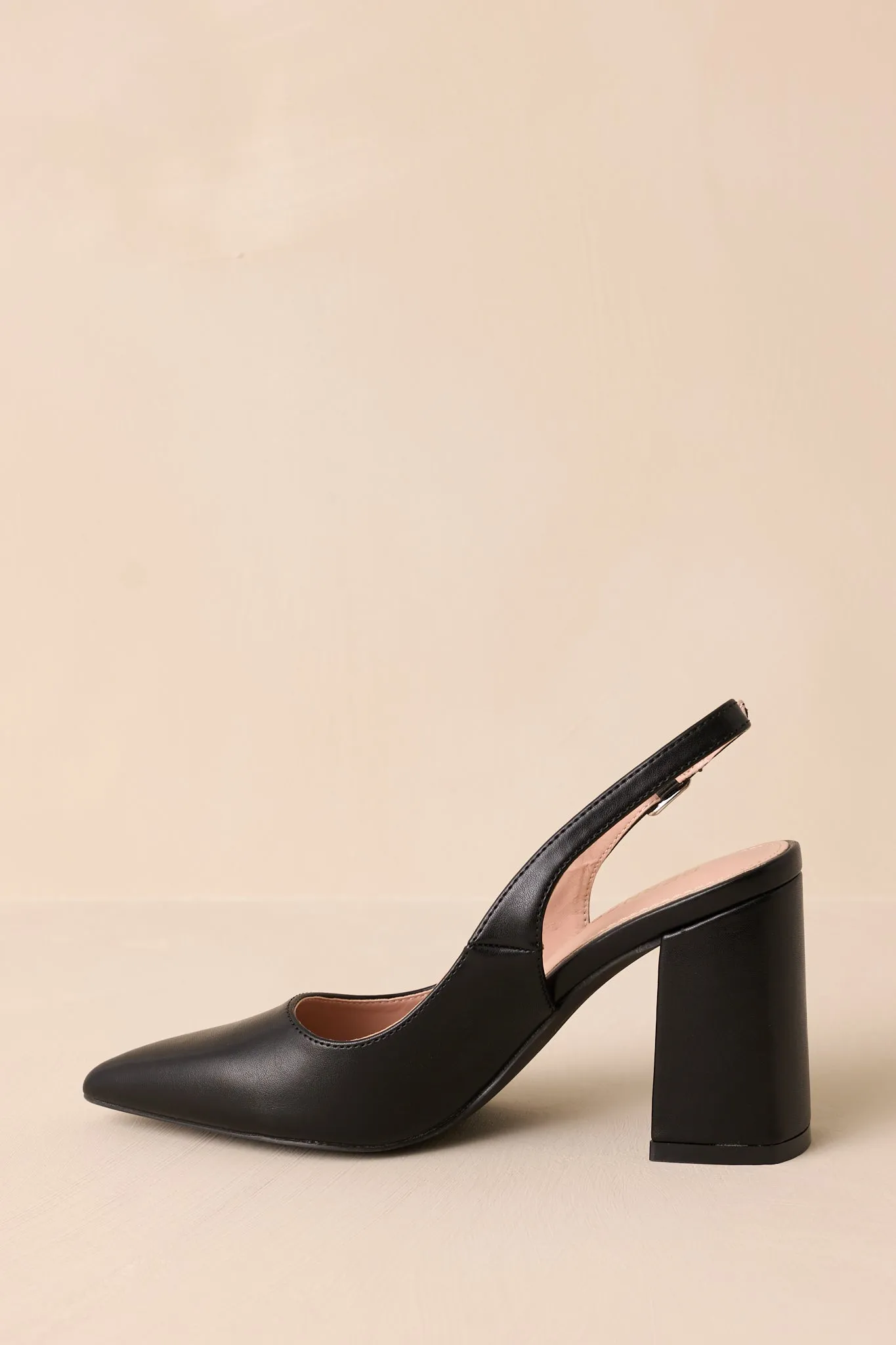 Elegant Elevation Black Slingback Heels