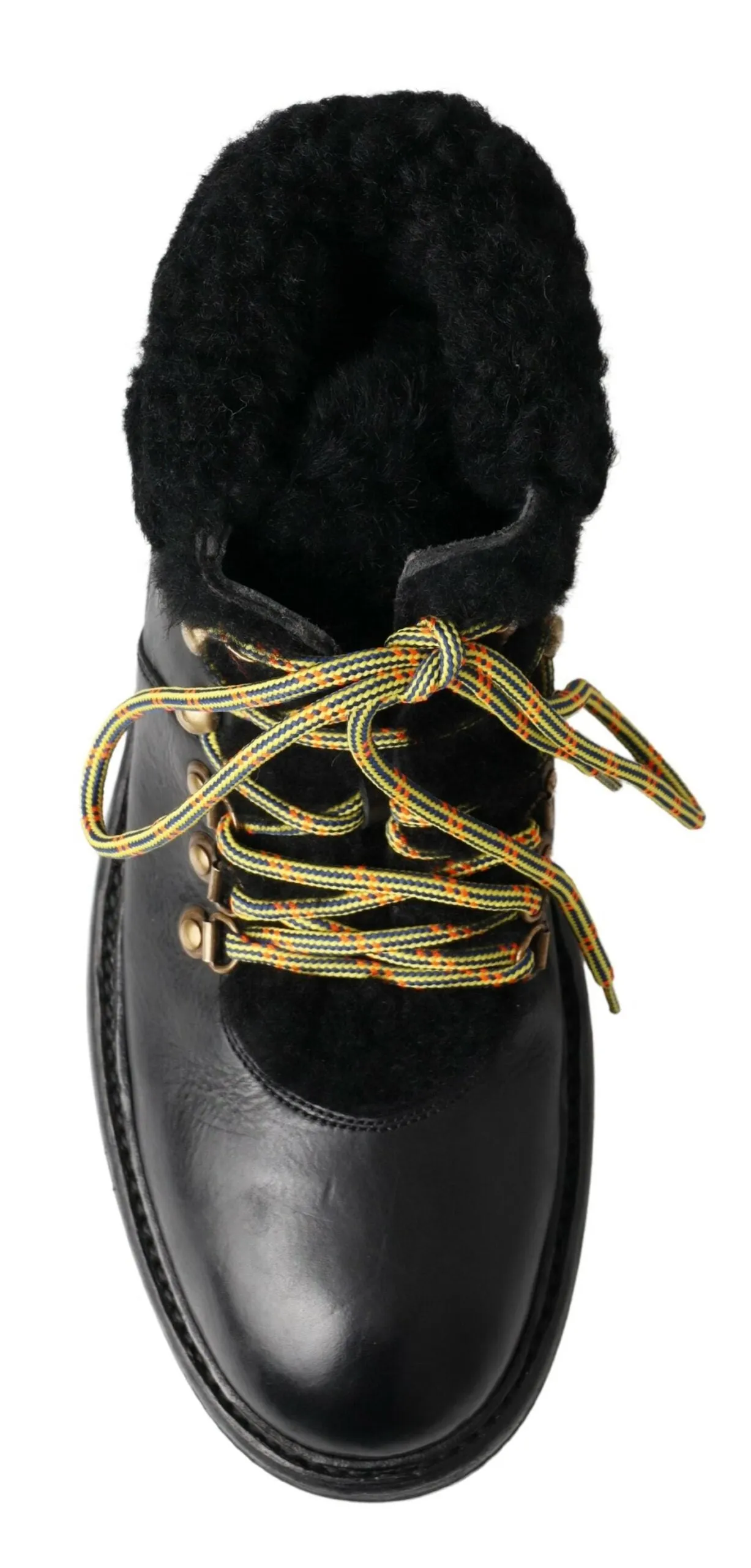 Elegant Shearling Style Men's Leather Boots