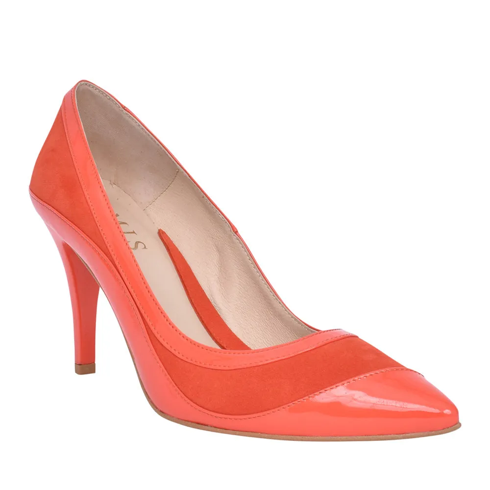 EMIS Orange Heeled Dress Shoe