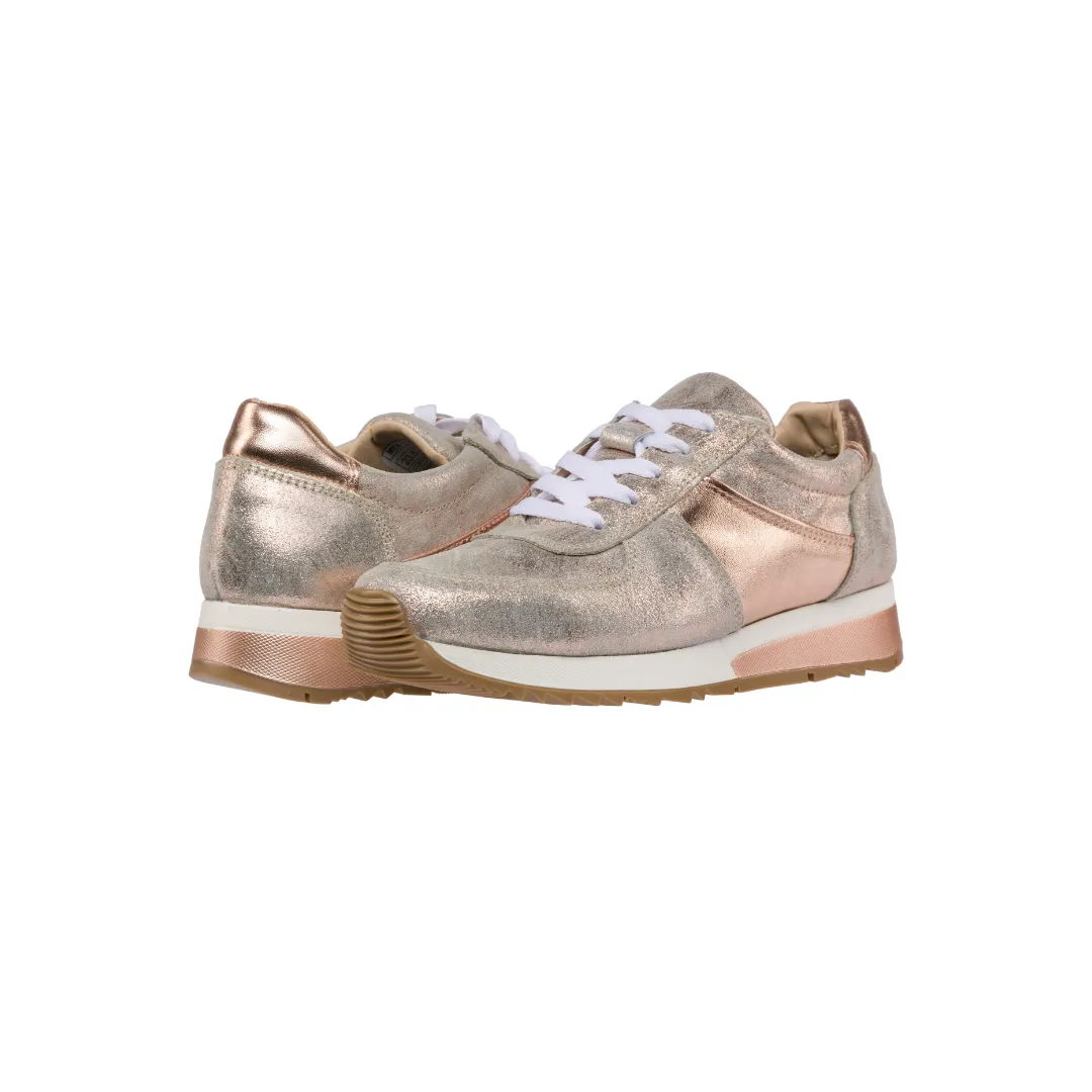 Holly Fashion Sneakers: Rose Gold White