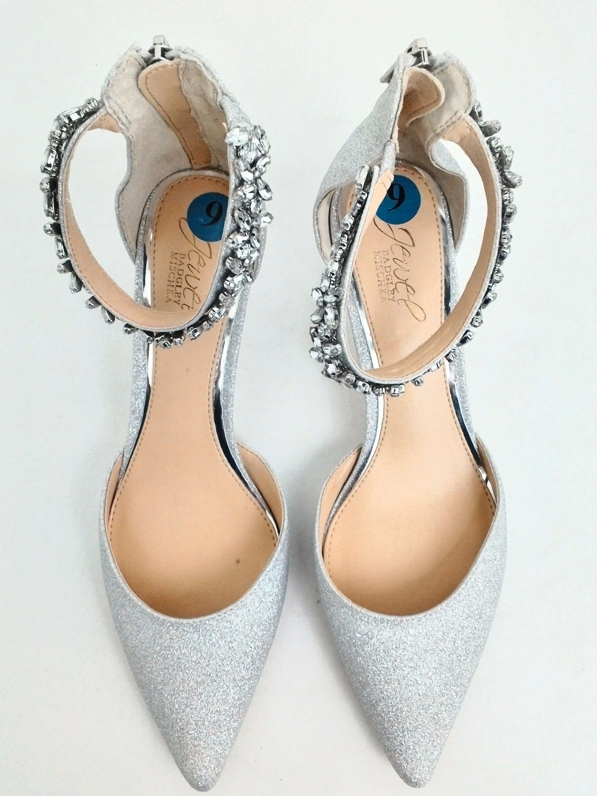 Jewel Badgley Mischka Women's Silver Pumps Size 9