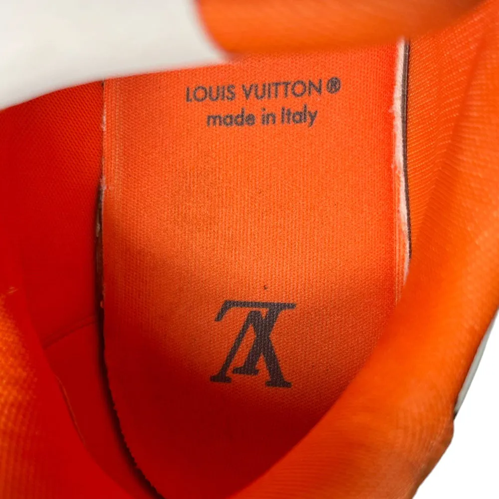 LOUIS VUITTON LV Sneakers Orange Denim Strap Trainers Size 10 UK LHQ178