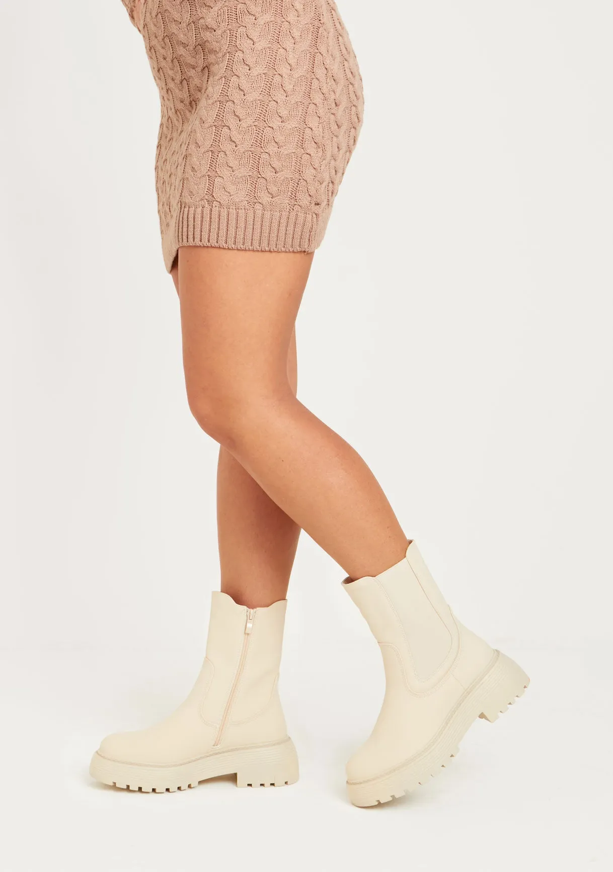 Luna Cream Chelsea Ankle Boots