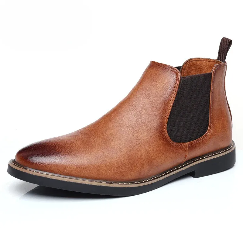 Men's Classic Glossy Chelsea Boots | Ideal for All Seasons