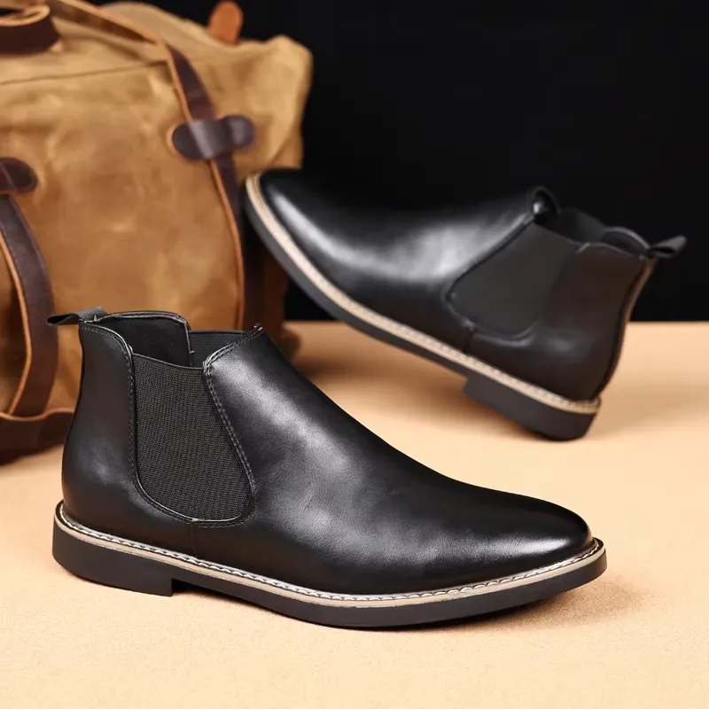 Men's Classic Glossy Chelsea Boots | Ideal for All Seasons