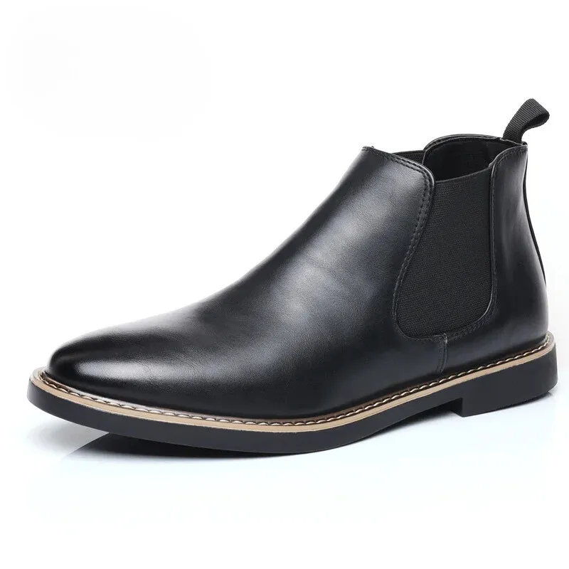 Men's Classic Glossy Chelsea Boots | Ideal for All Seasons