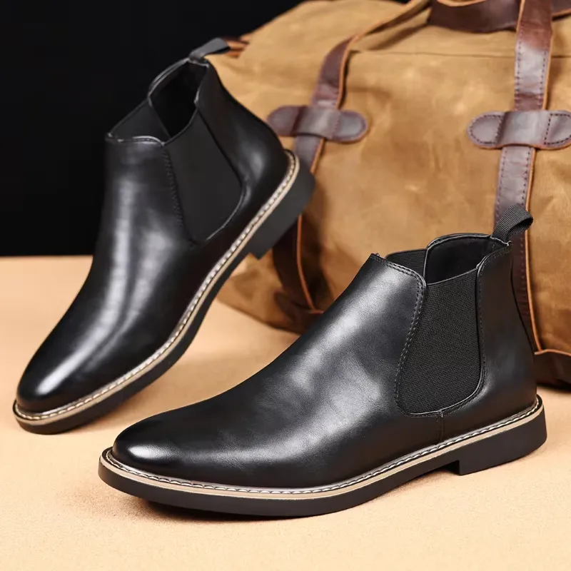 Men's Classic Glossy Chelsea Boots | Ideal for All Seasons