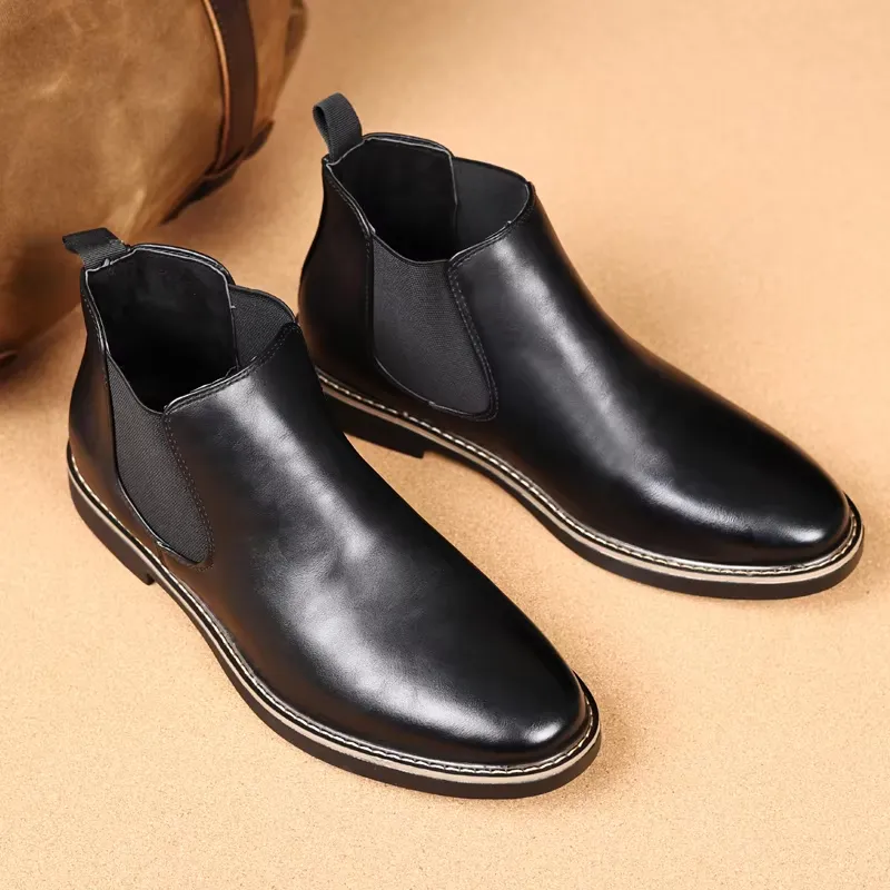 Men's Classic Glossy Chelsea Boots | Ideal for All Seasons