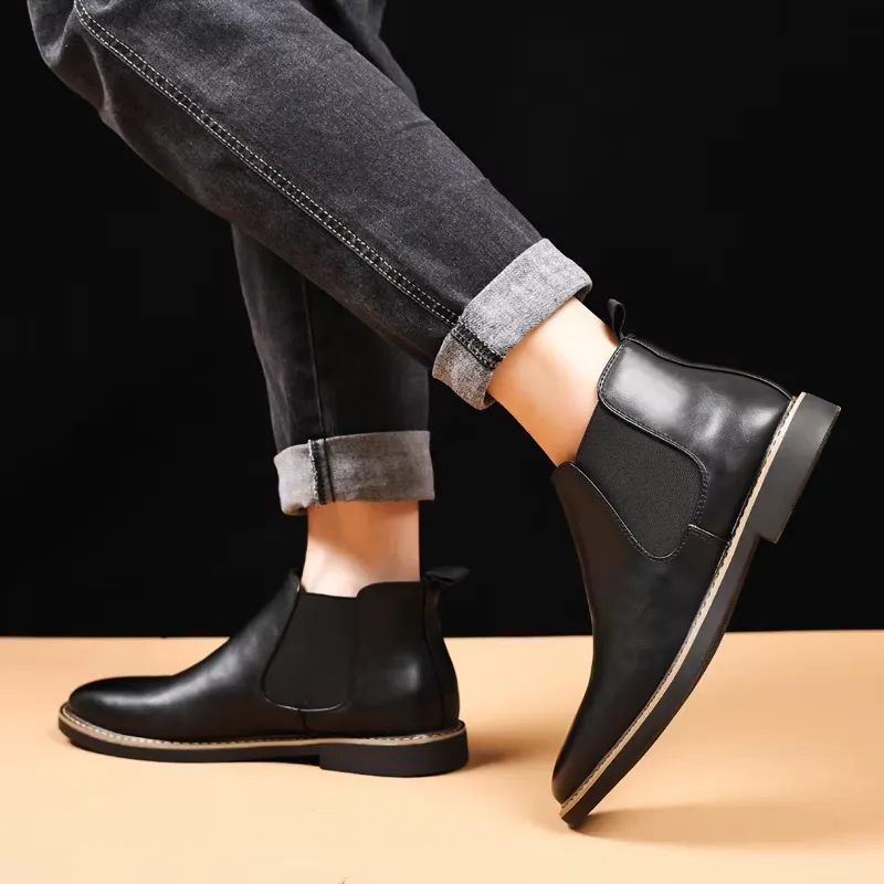 Men's Classic Glossy Chelsea Boots | Ideal for All Seasons