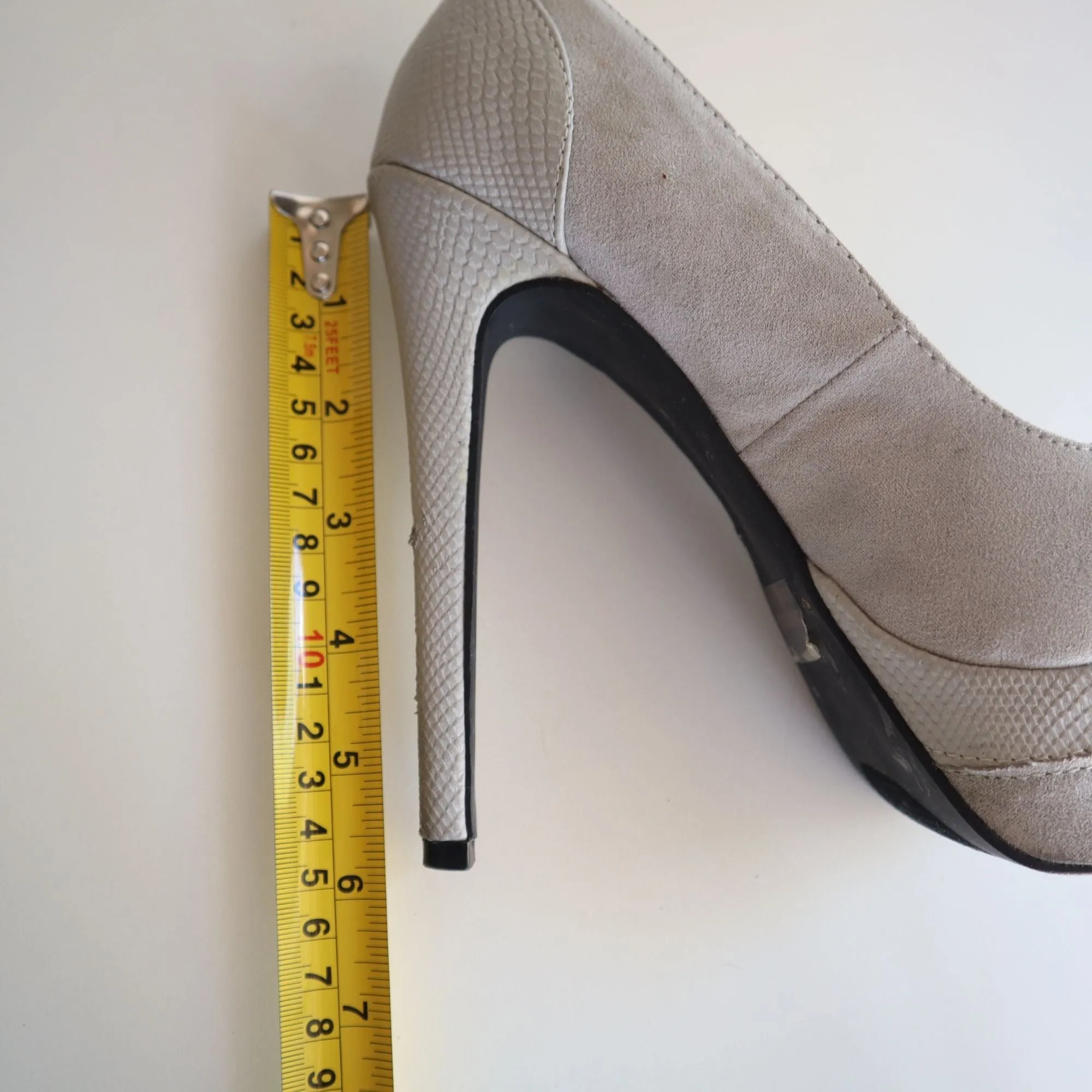 Qupid Beige Platform High Heel Pumps Womens Size 7