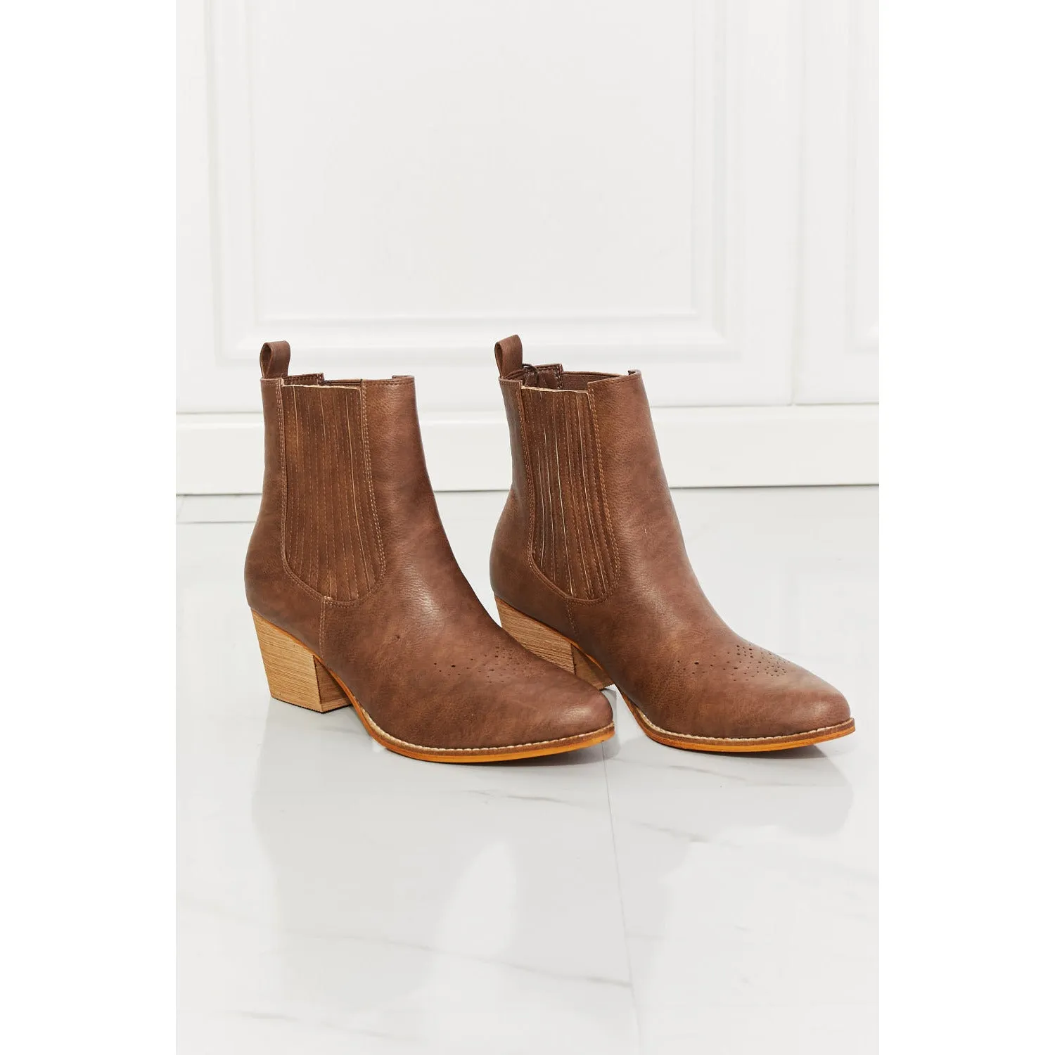 The Brown Stacked Heel Western Chelsea Boot