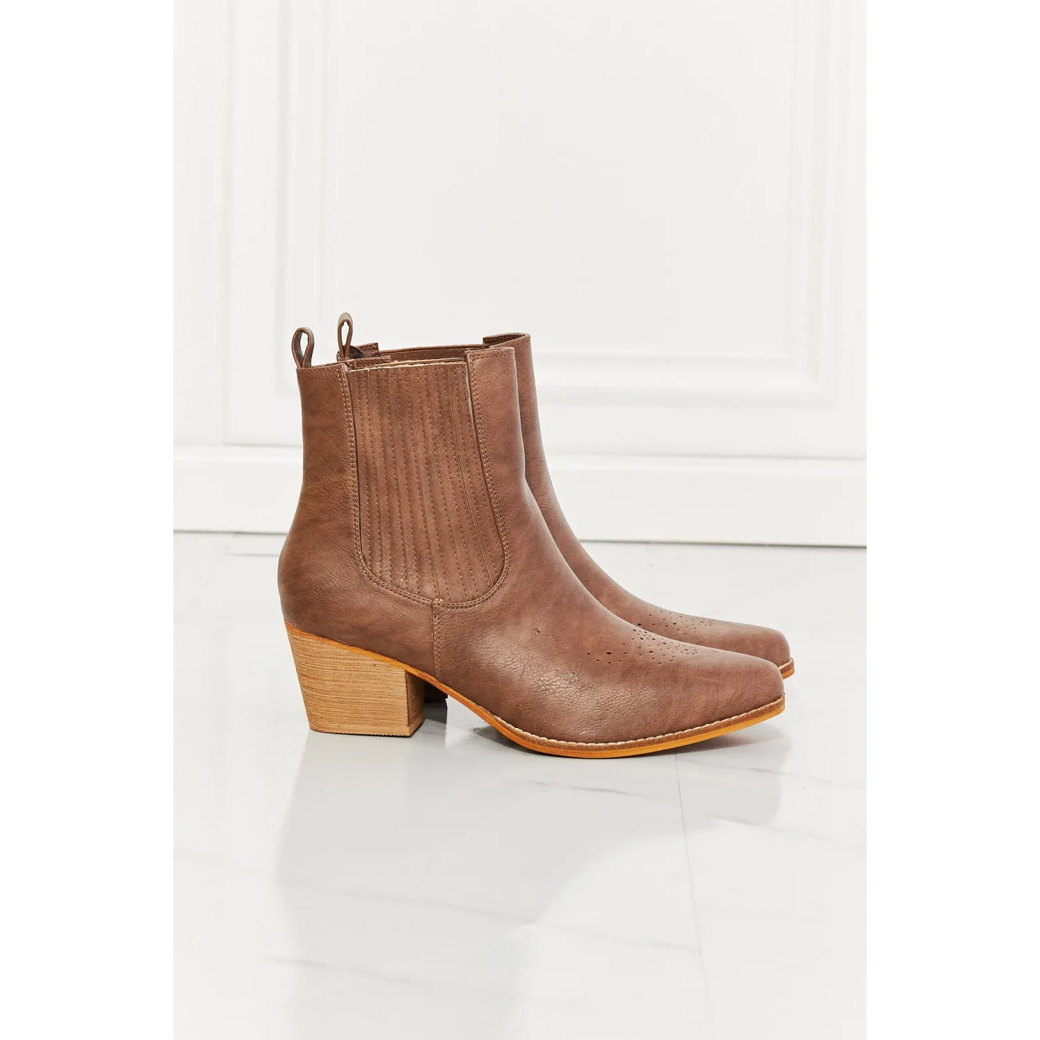 The Brown Stacked Heel Western Chelsea Boot