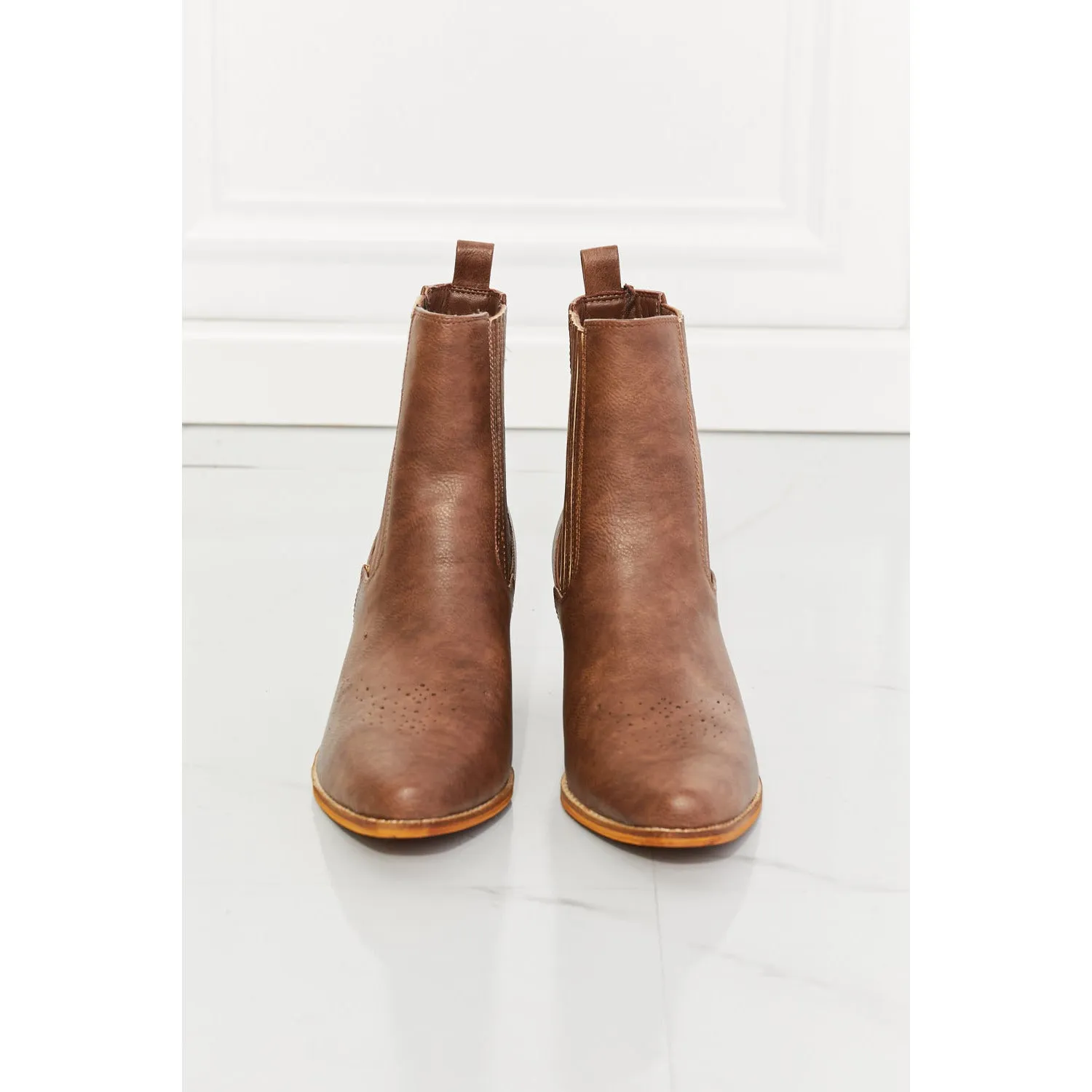 The Brown Stacked Heel Western Chelsea Boot