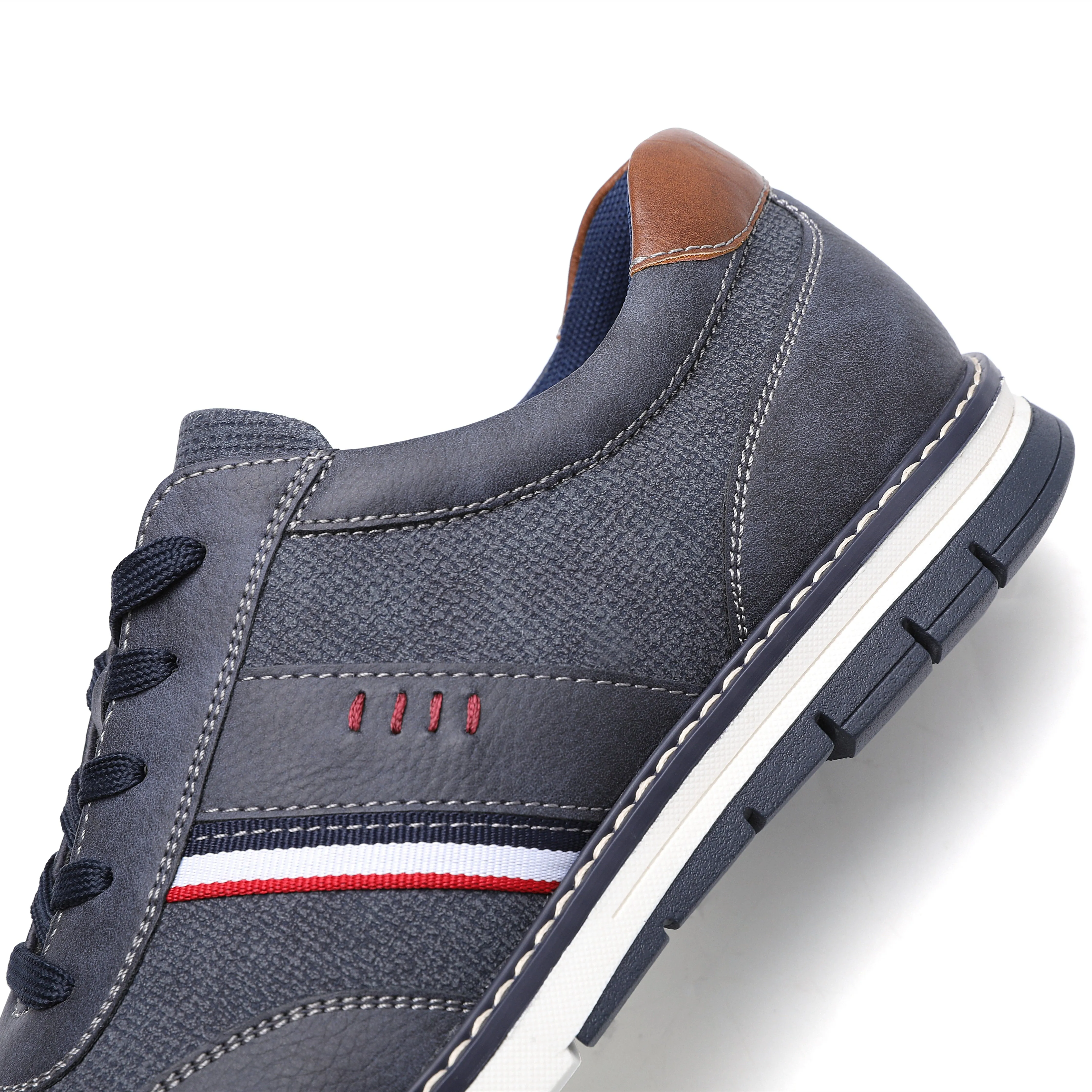 West Louis™ Designer Leather Casual Lace-Up Sneakers