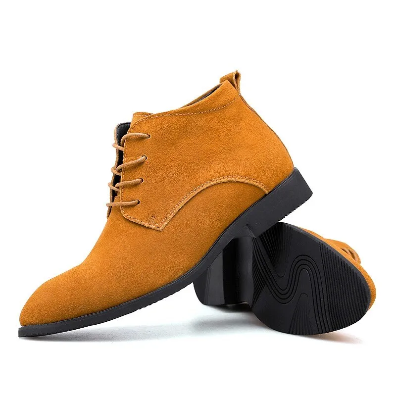 West Louis™ Luxury Business-Men Suede Leather Chukka Boots